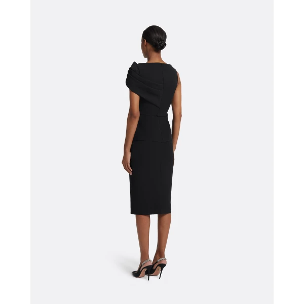 Safiyaa Mabila Black Midi Dress, view 3