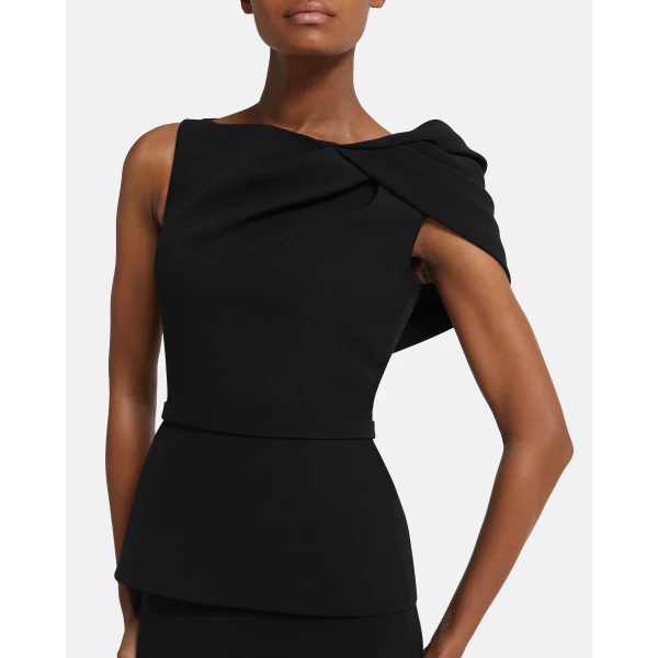 Safiyaa Mabila Black Midi Dress, view 4