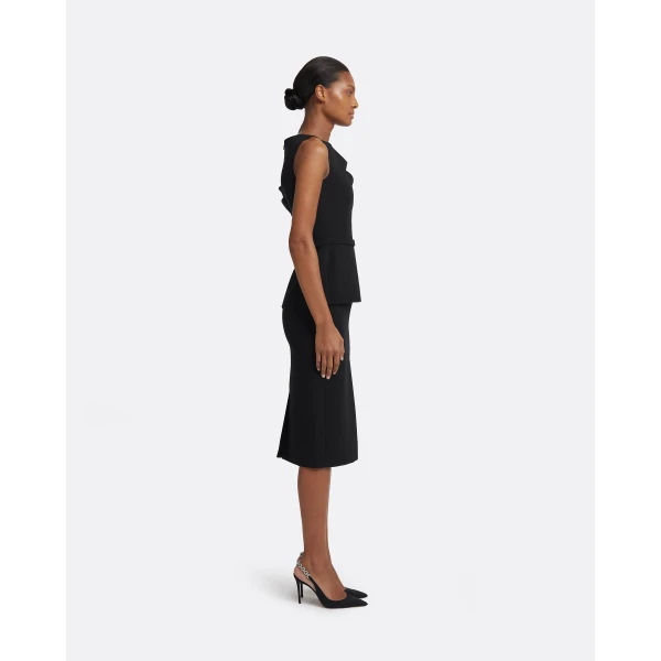 Safiyaa Mabila Black Midi Dress, view 5