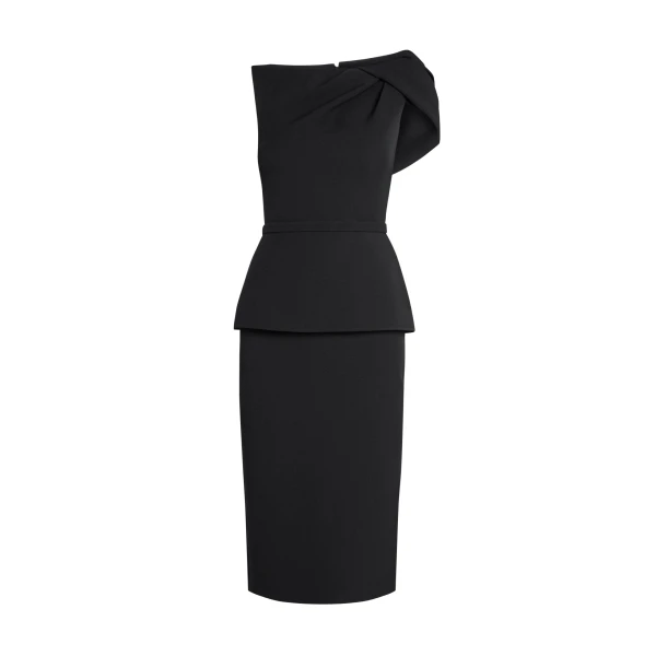 Safiyaa Mabila Black Midi Dress