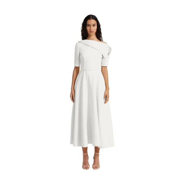 Safiyaa Melinda Midi Dress in Ivory, view 2