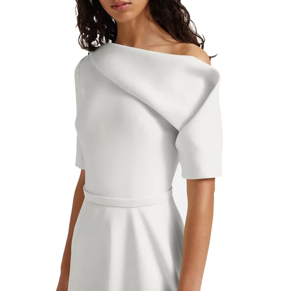 Safiyaa Melinda Midi Dress in Ivory, view 4