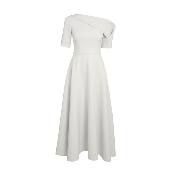 Safiyaa Melinda Midi Dress in Ivory