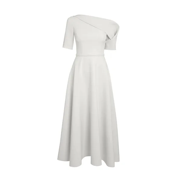 Safiyaa Melinda Midi Dress in Ivory