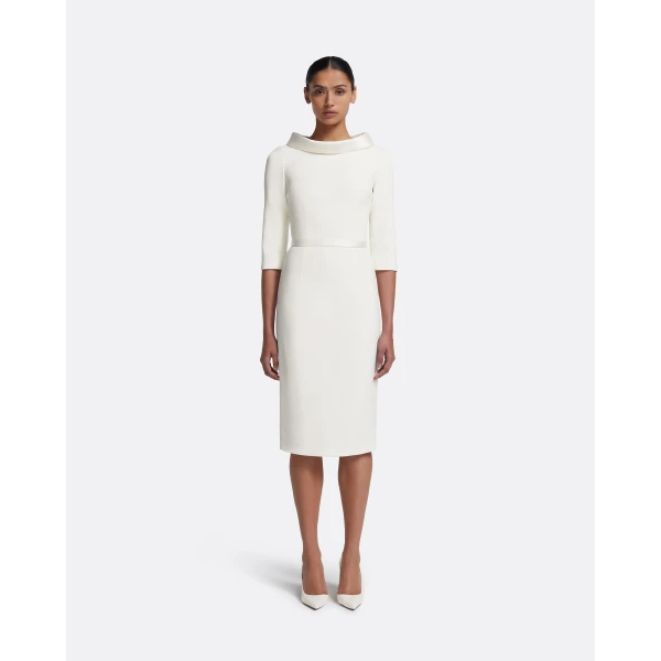 Safiyaa Meryl Midi Dress in Ivory, view 2