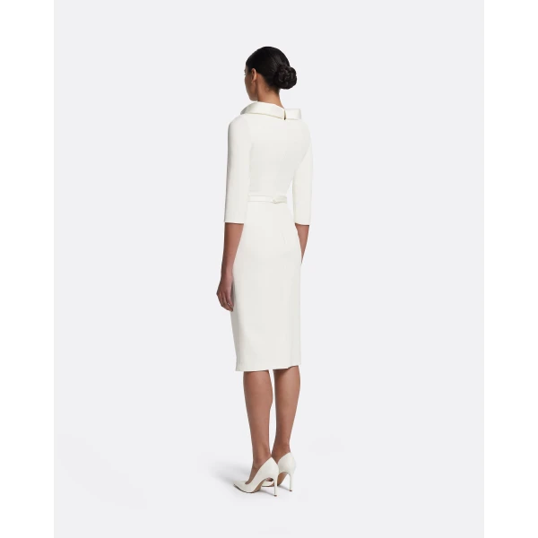 Safiyaa Meryl Midi Dress in Ivory, view 3
