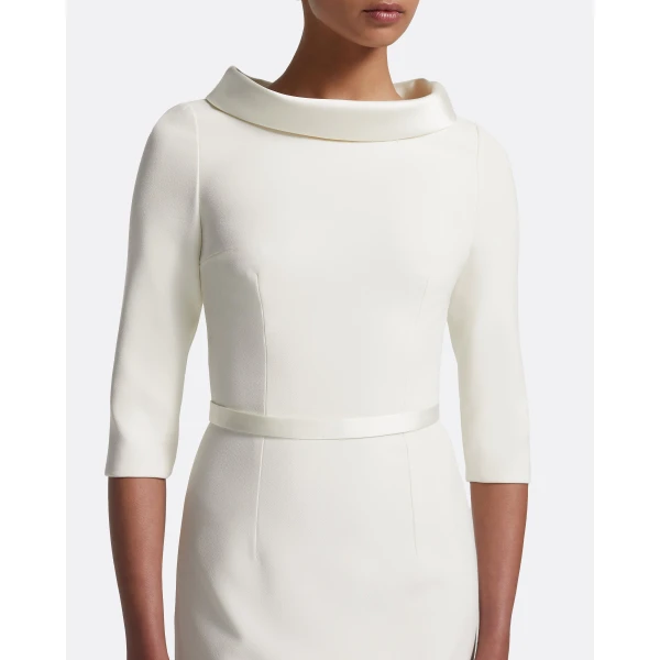 Safiyaa Meryl Midi Dress in Ivory, view 4