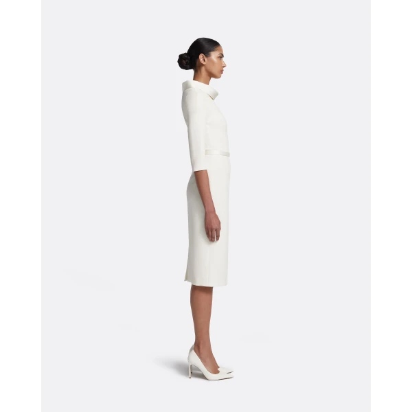 Safiyaa Meryl Midi Dress in Ivory, view 5
