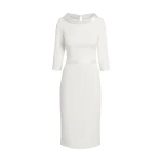 Safiyaa Meryl Midi Dress in Ivory