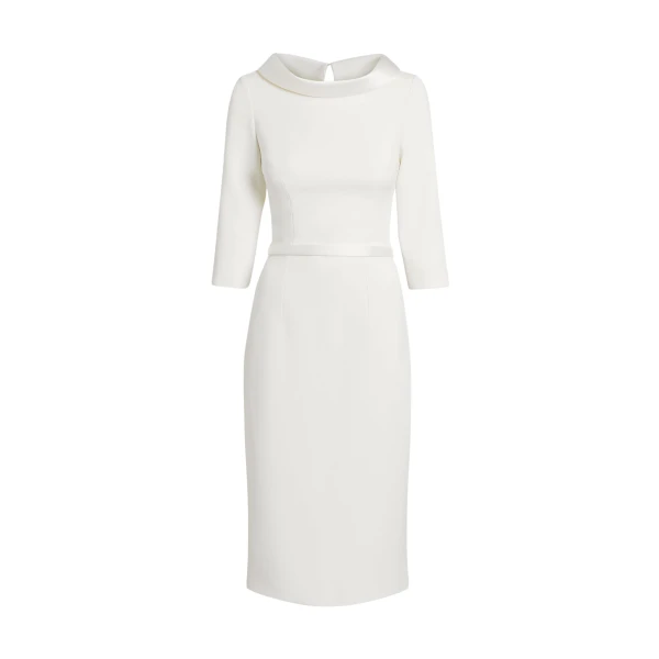 Safiyaa Meryl Midi Dress in Ivory