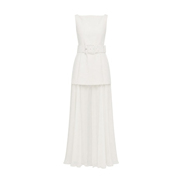 Safiyaa Minna Long Dress in Ivory