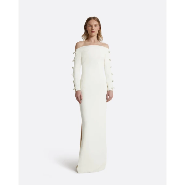 Safiyaa Morag Ivory Long Dress, view 2