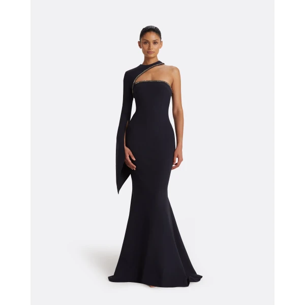 Safiyaa Raha Midnight Navy Long Dress, view 2