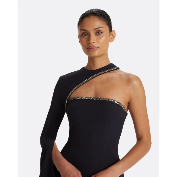 Safiyaa Raha Midnight Navy Long Dress, view 4