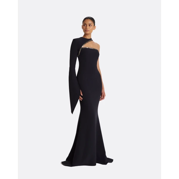 Safiyaa Raha Midnight Navy Long Dress, view 5