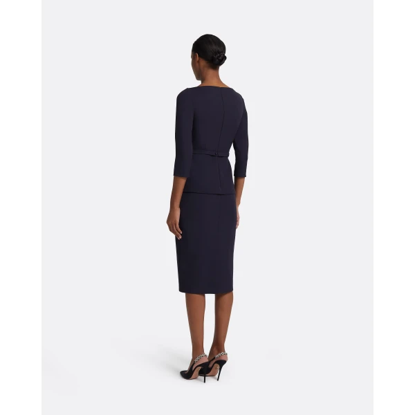 Safiyaa Rildanna Midi Dress in Midnight Navy, view 3
