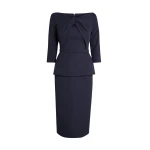 Safiyaa Rildanna Midi Dress in Midnight Navy