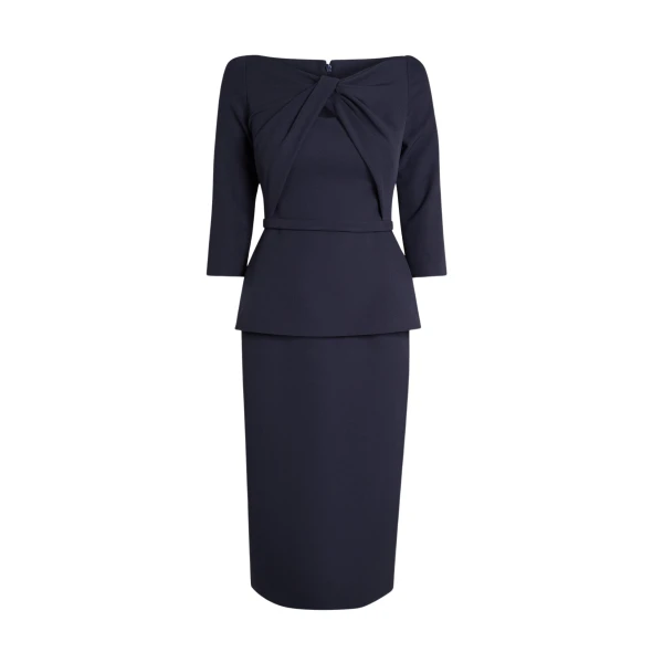 Safiyaa Rildanna Midi Dress in Midnight Navy