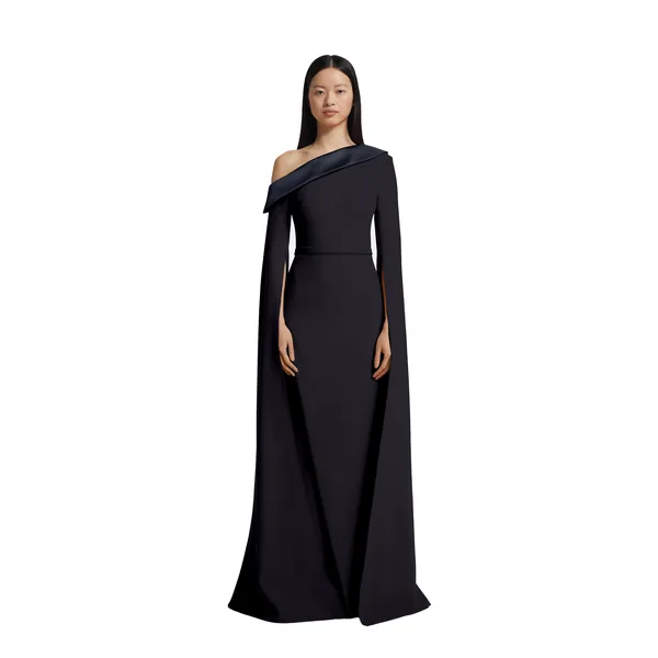 Safiyaa Rinoa Long Dress in Midnight Navy, view 2