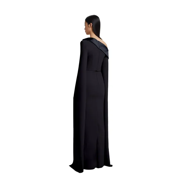 Safiyaa Rinoa Long Dress in Midnight Navy, view 3