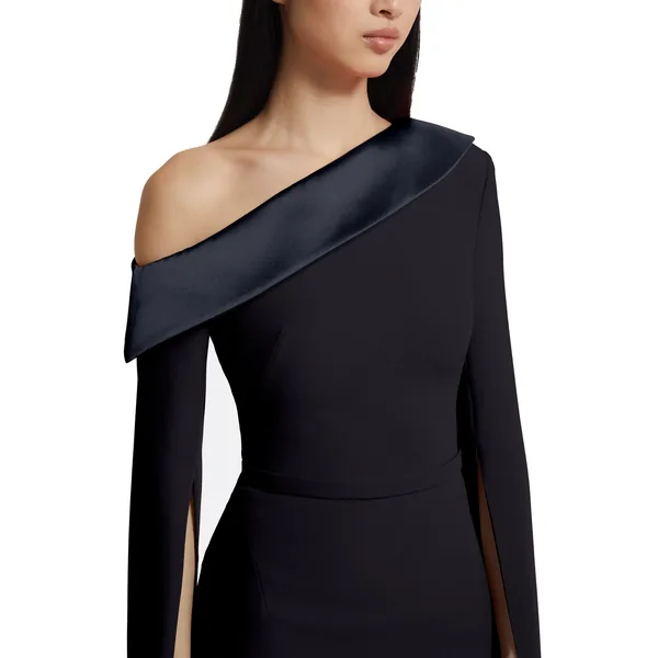 Safiyaa Rinoa Long Dress in Midnight Navy, view 4