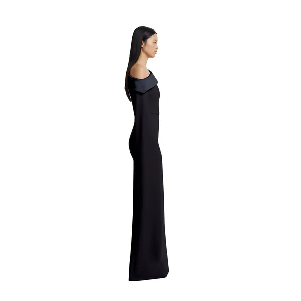 Safiyaa Rinoa Long Dress in Midnight Navy, view 5