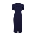 Safiyaa Rosa Azurite Blue Midi Dress