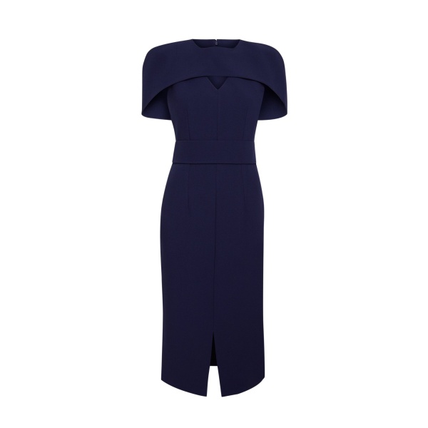 Safiyaa Rosa Azurite Blue Midi Dress