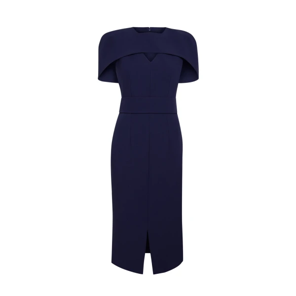 Safiyaa Rosa Azurite Blue Midi Dress