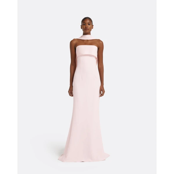 Safiyaa Roshana Barely Pink Long Dress, view 2