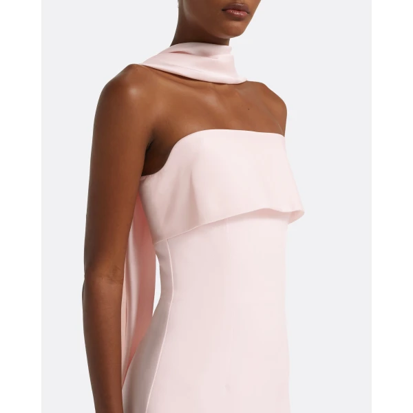 Safiyaa Roshana Barely Pink Long Dress, view 4