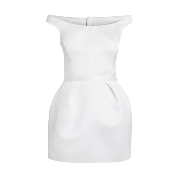 Safiyaa Senka Short Dress in Porcelain