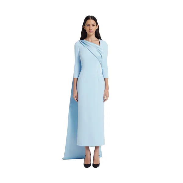 Safiyaa Solenne Midi Dress in Pale Blue, view 2