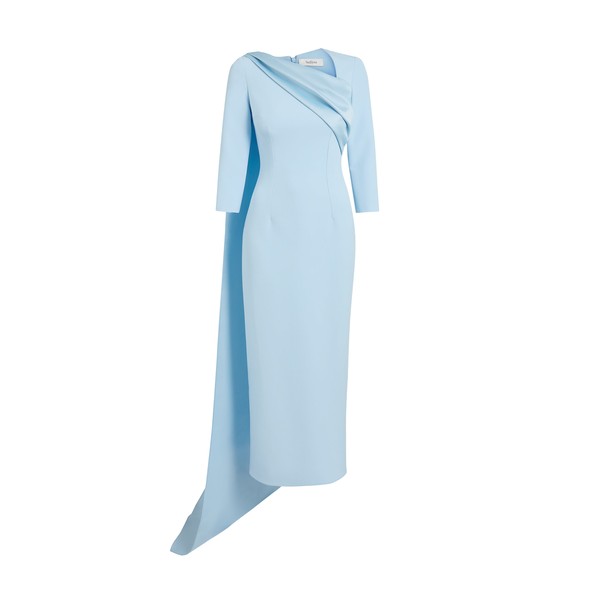 Safiyaa Solenne Midi Dress in Pale Blue