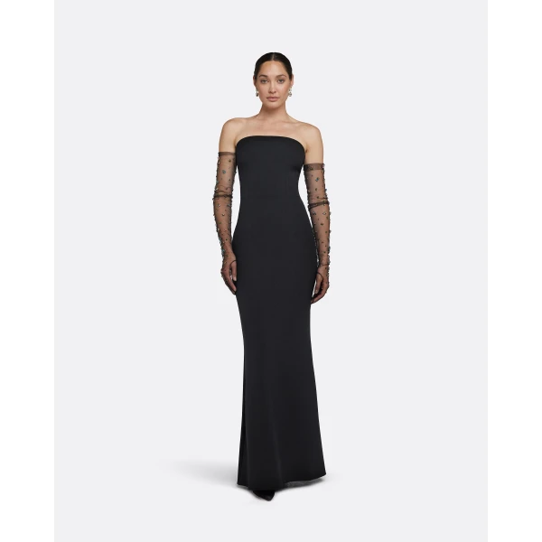 Safiyaa Soshin Black Long Dress, view 2