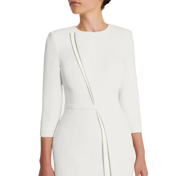 Safiyaa Vietta Midi Dress in Ivory, view 4