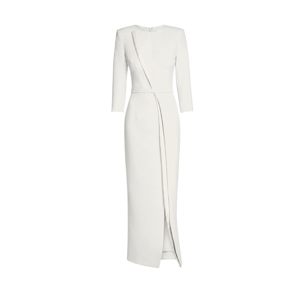 Safiyaa Vietta Midi Dress in Ivory