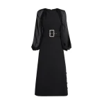 Safiyaa Viola Midi Dress in Black