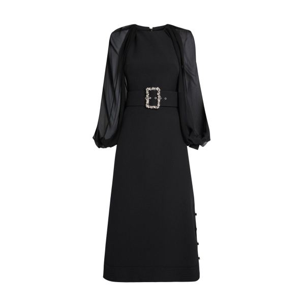 Safiyaa Viola Midi Dress in Black