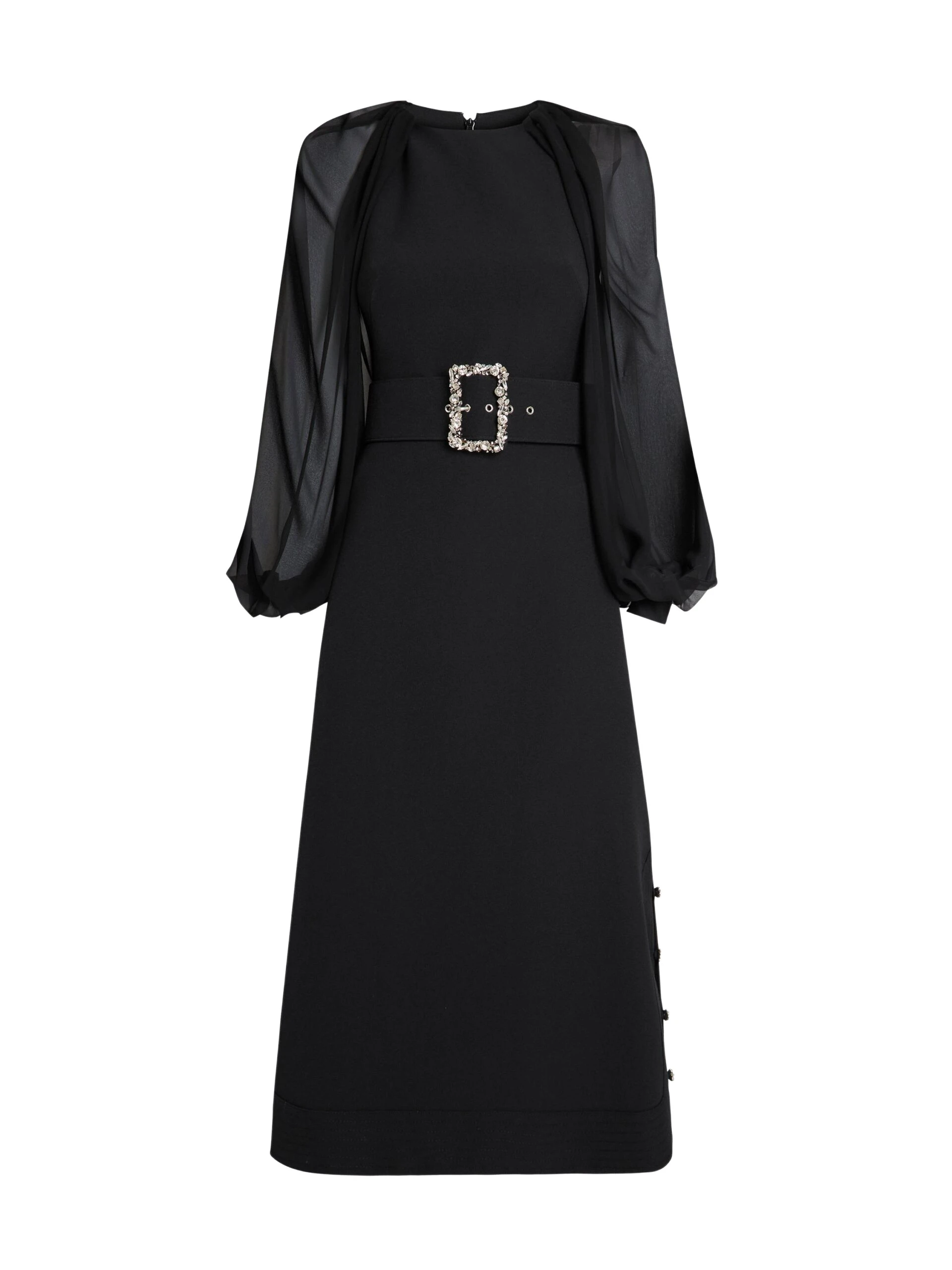 Viola Midi Dress in Black