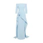 Safiyaa Zetta Long Dress in Pale Blue