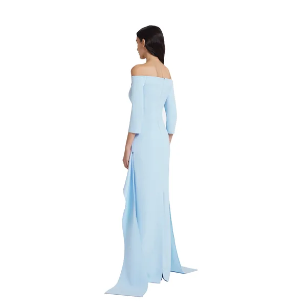 Safiyaa Zetta Long Dress in Pale Blue, view 3