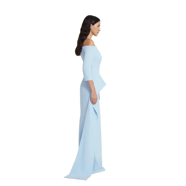 Safiyaa Zetta Long Dress in Pale Blue, view 5