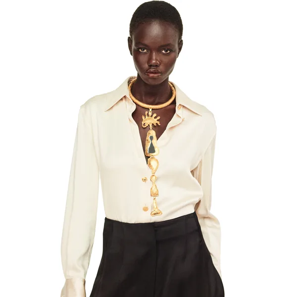 Schiaparelli Classic Shirt in Ecru, view 4