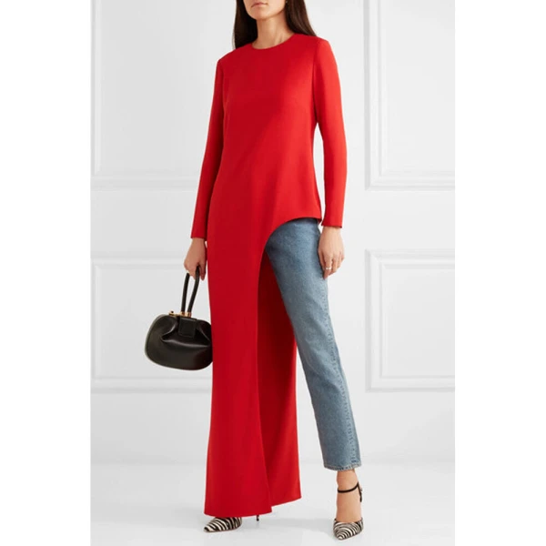 SemSem Asymmetric Tunic in Red, view 3