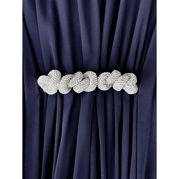 SemSem Brooch-Detailed Jersey Kaftan Dress, view 3
