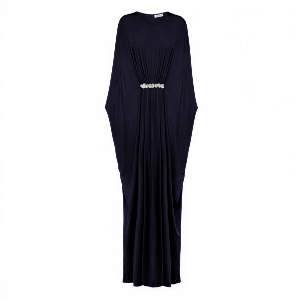 SemSem Brooch-Detailed Jersey Kaftan Dress