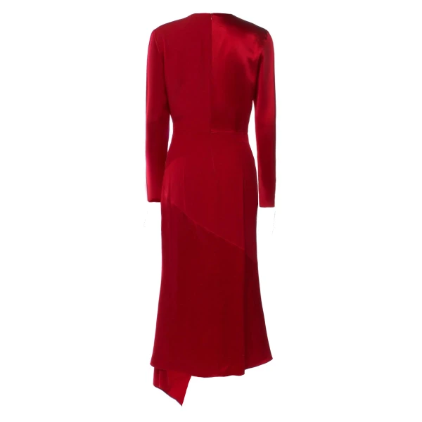 SemSem Cairo Satin Dress in Red, view 3