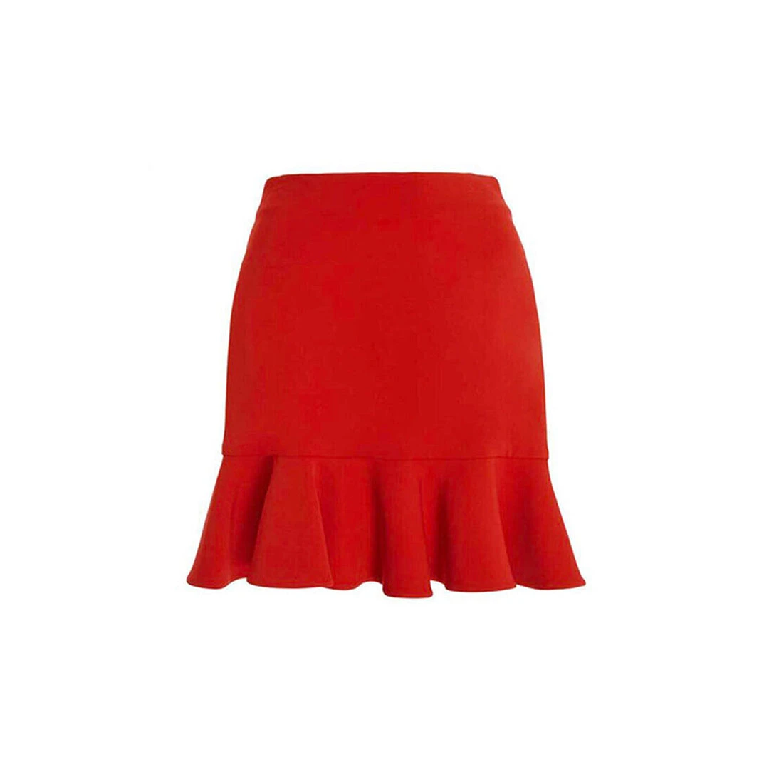 SemSem Camille Flared Skirt in Red