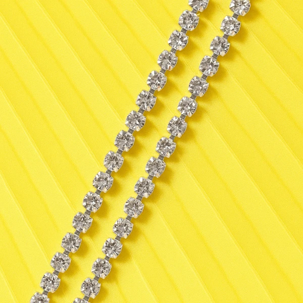 SemSem Crystal Embellished Yellow Plissé Gown, view 2